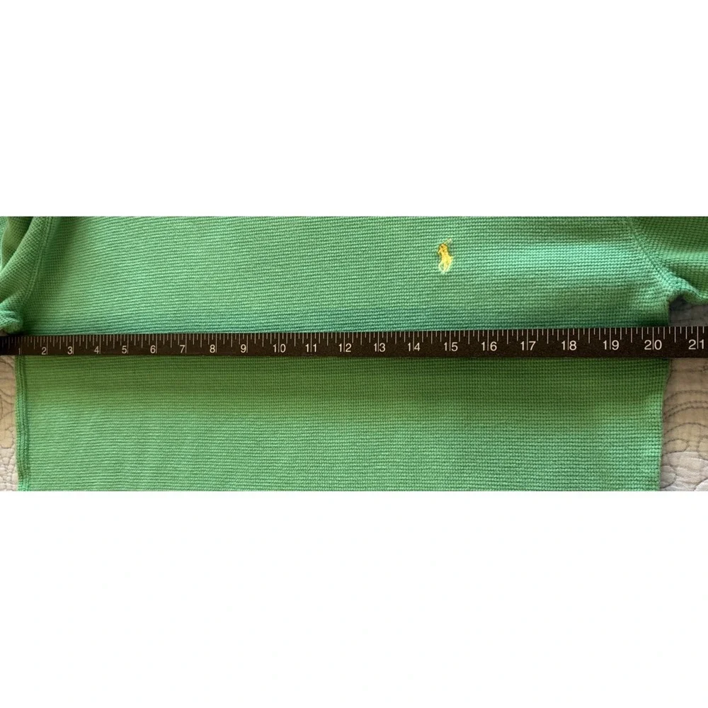 Polo Ralph Lauren Mens XL Green Waffle Thermal Long Sleeve Shirt